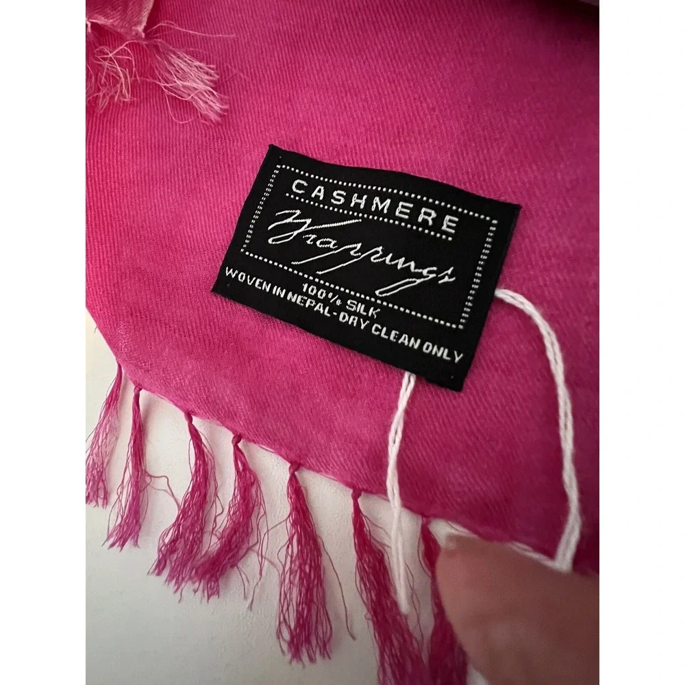 Cashmere Wrappings 100% Silk Wrap Bird Scarf Shawl 82